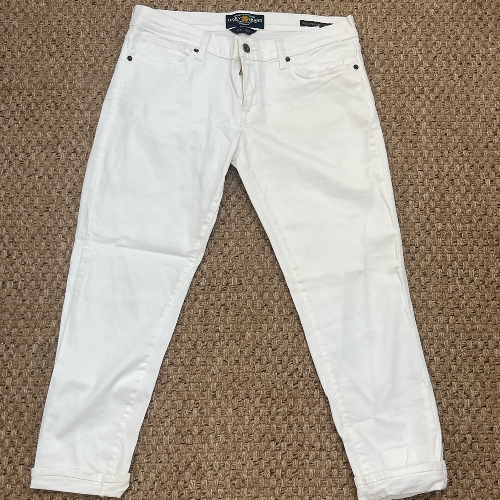 LUCKY BRAND WHITE JEANS SIZE 10